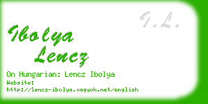 ibolya lencz business card